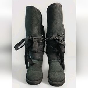 Emu Australia Bedounn Tall Black Boots Size 6 Euc